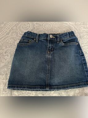 The Children’s Place Blue Denim Mini Skirt with Contrast Topstitching